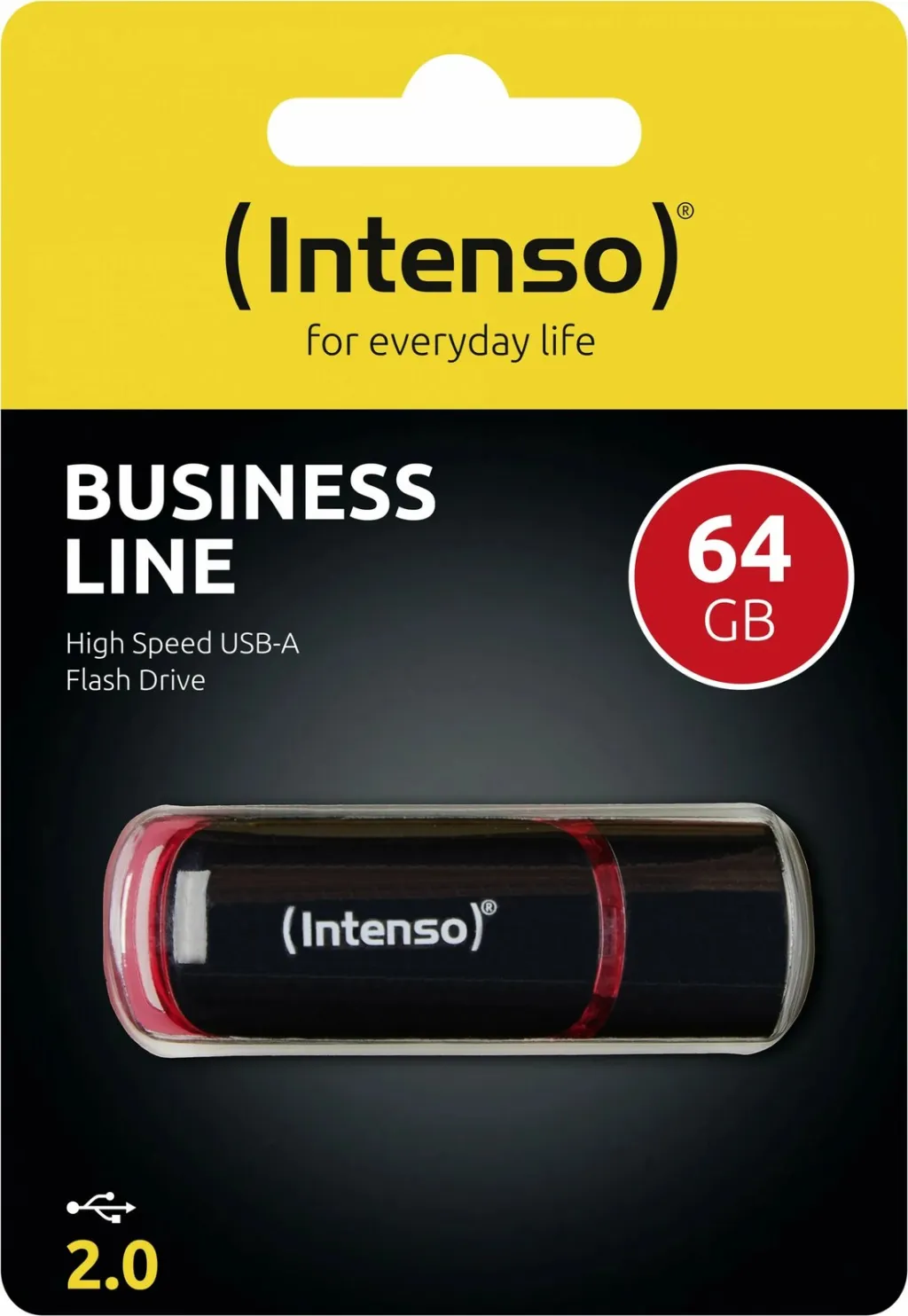 USB flash Intenso 64GB, USB 2.0, zi-kuqe - 1