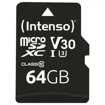 Kartë memorie Intenso Professional MicroSDXC, 64GB, Class 10 UHS I U1, me adapter