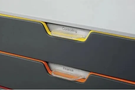 Dollap për zyre Durable Schubladenbox Varicolor, i hirtë - 3
