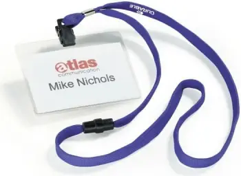 Mbajtës identifikuesi Durable Identifier 8139 07, film transparent, kornizë navy blue