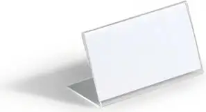 Pllakë emri tavoline Durable 52x100mm, akrilik transparent, set 10 copë