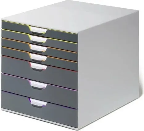 Konteiner zyre Durable 7607-27, 7 sirtarë, gri - 2