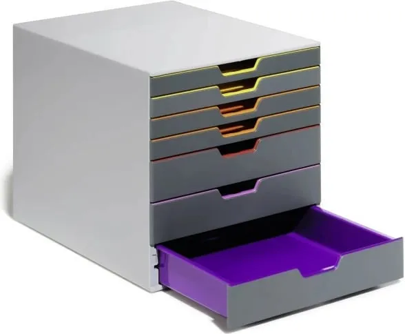 Konteiner zyre Durable 7607-27, 7 sirtarë, gri - 5