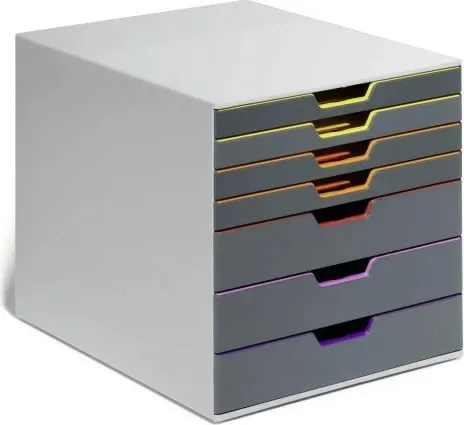 Konteiner zyre Durable 7607-27, 7 sirtarë, gri - 6