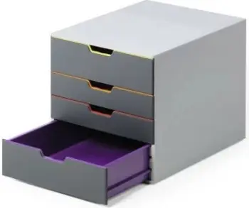 Kontejner me sirtarë Durable 7604, 4 sirtarë, shumëngjyrësh