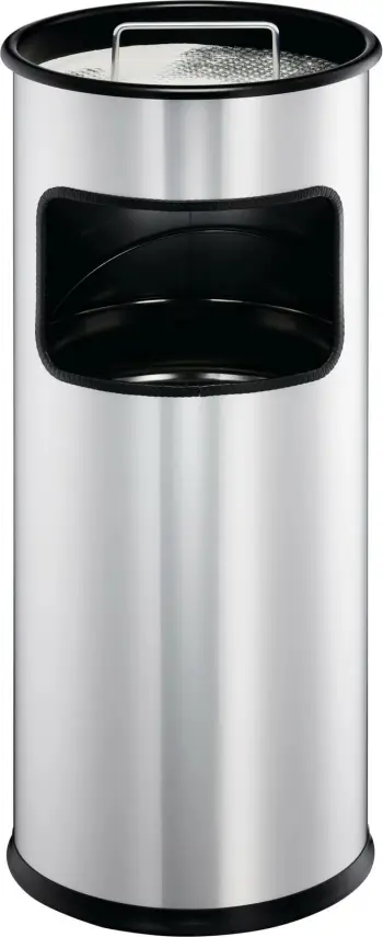 Kosh mbeturinash Durable 333023, 17L, metal, tabaka hiri, argjendtë