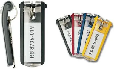 Kapëse çelësash Durable Key Clips 6, set 6 copë, blu e errët - 1
