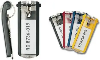 Kapëse çelësash Durable Key Clips 6, set 6 copë, blu e errët