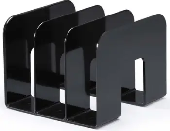 Stendë për katalogë Durable Trend Stand, 3 ndarje, 65mm, e zezë