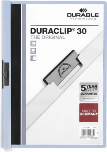 Dosje me kapëse Durable A4, 30 fletë, e kaltër