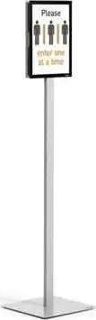 Stativ dyshemeje Durable FLOOR STAND A4 INFO STAND BASIC, formati A4, rrotullues, antracit