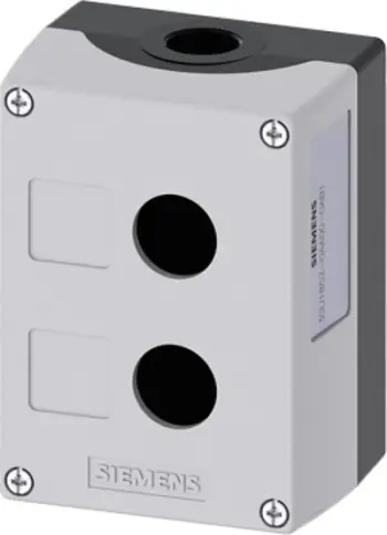 Strehëz komandimi Siemens 3SU1852-0AA00-0AB1, 2 vrima, 22mm, gri