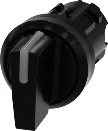 Çelës komandues Siemens SIRIUS ACT 3SU1002-2BL10-0AA0, 22mm, levë 3 pozicione, plastik i zi
