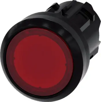 Buton komandues i ndriçuar Siemens 3SU1001-0AB20-0AA0, 22mm, plastik, i kuq