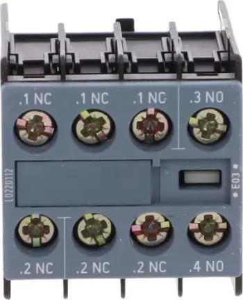Bllok kontakti ndihmës Siemens 3RH2911-1HA13, 1NO 3NC, montim frontal
