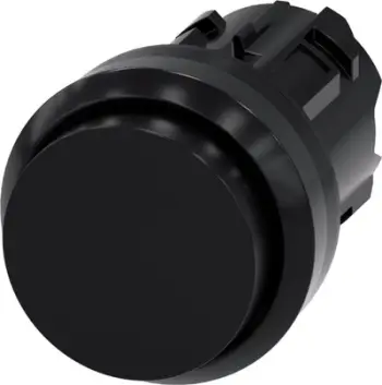 Buton komandues Siemens High 3SU1000-0BB10-0AA0, 22mm, plastikë, vetëkthyes, i zi