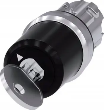 Çelës me kyç Siemens 3SU1050-5BF11-0AA0, 22mm, 2 pozicione O I, metalik
