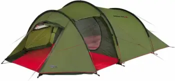 Çadra turistike High Peak Falcon 4, e kuqe dhe e gjelbër