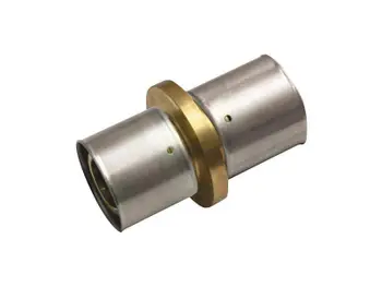 Lidhës për instalime KAN-therm, 63 × 63 mm, me unazë shtypëse, i bronztë