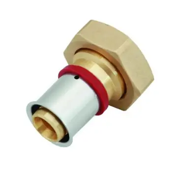 Gjysmë bashkuese KAN-therm PRESS LBP K-080251, 16mm x 3/4", e artë