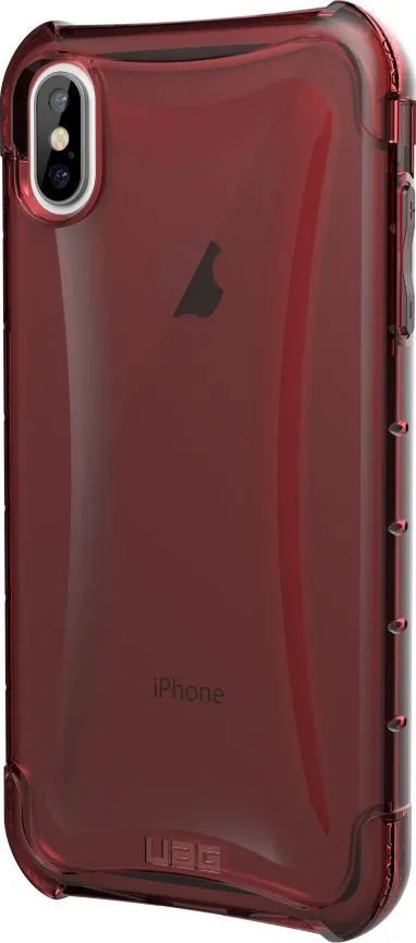 Mbrojtës celulari UAG Plyo për iPhone XS Max, i kuq transparent - 1