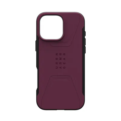 Mbulesë telefoni Urban Armor Gear Civilian MagSafe për iPhone 16 Pro Max, Bordeaux - 1