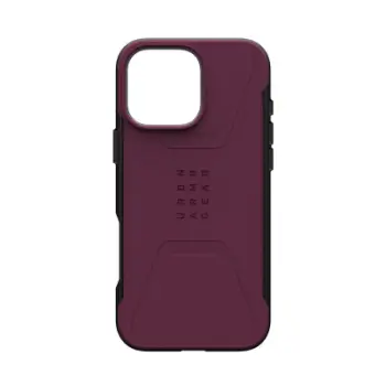 Mbulesë telefoni Urban Armor Gear Civilian MagSafe për iPhone 16 Pro Max, Bordeaux
