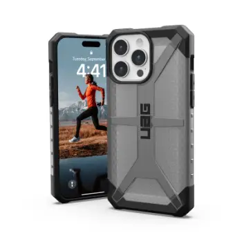 Mbulesë mbrojtëse UAG Plasma Series për Apple iPhone 15 Pro Max, transparente, ngjyrë gri Ash