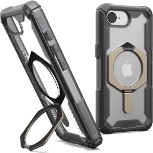 Mbështjellës telefoni UAG Plasma EXT për iPhone 16e, MagSafe, me mbajtëse, gri Titanium