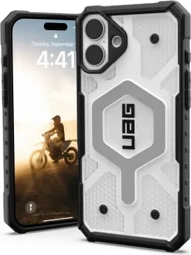 Mbrojtëse telefoni UAG Pathfinder MagSafe, për iPhone 16 Plus, transparente Ice - 3