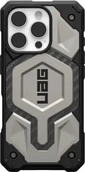 Mbështjellës UAG Monarch Pro me MagSafe për iPhone 16 Pro, Titanium