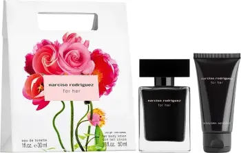 Set Eau de Toilette dhe balsam trupi për femra Narciso Rodriguez For Her, 50ml + 50ml