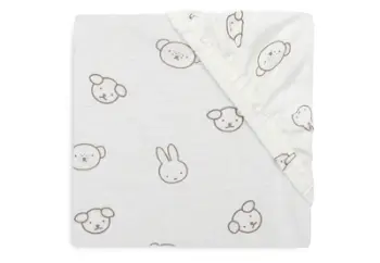 Çarçaf shtrati Miffy and Friends, 70-75x140-150cm, i bardhë