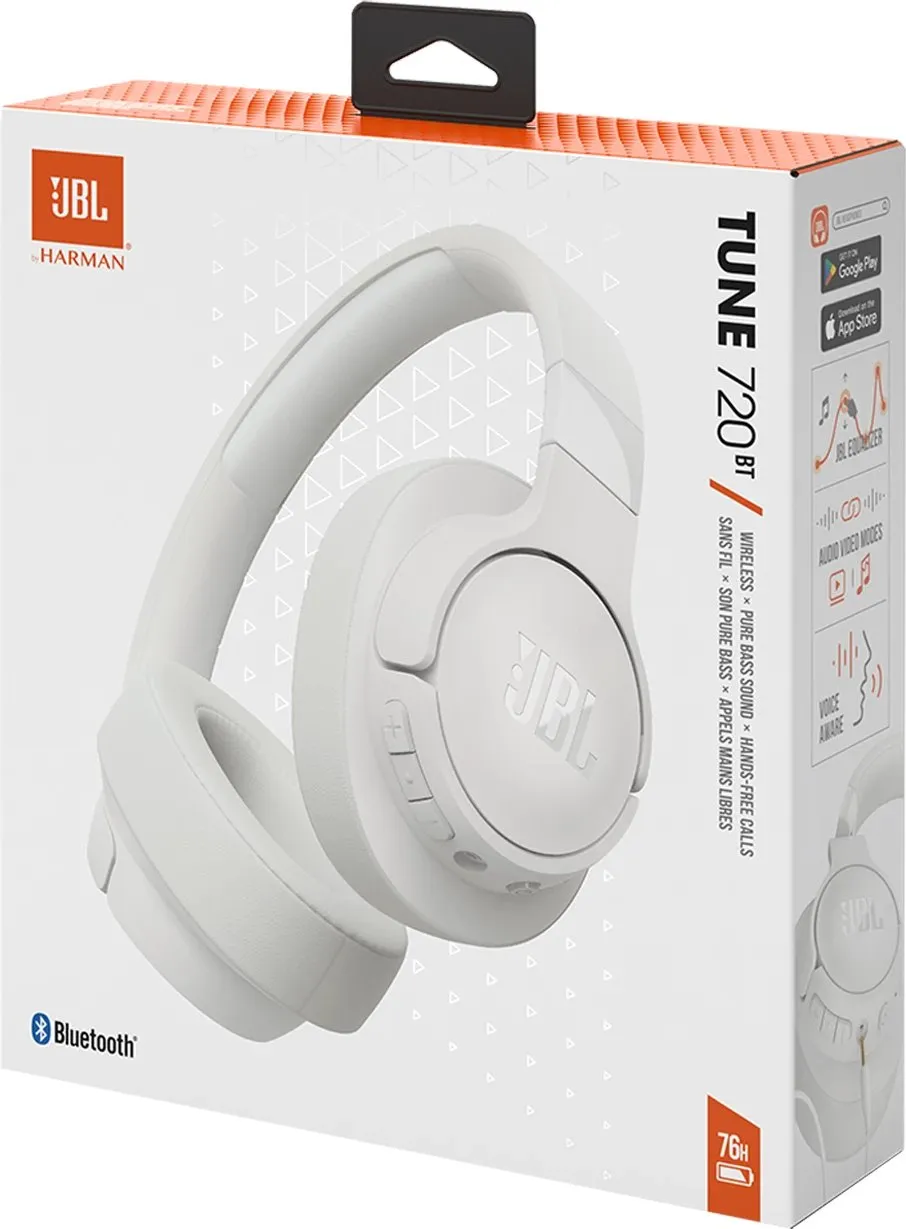 Kufje JBL Tune 720 BT, të bardha - 11