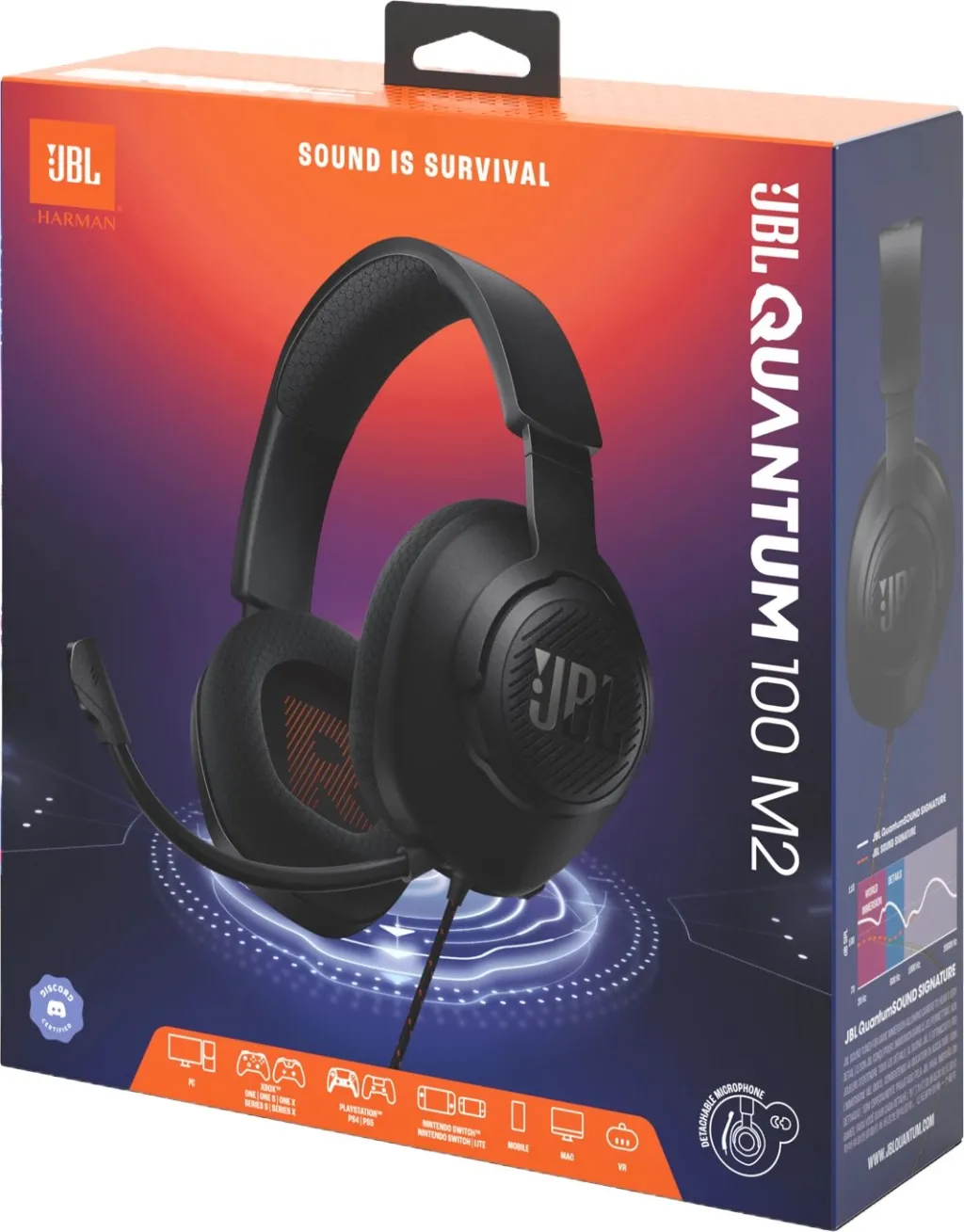 Kufje JBL Quantum 100M2. të zeza - 7