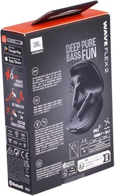 Dëgjuese JBL Wave Flex 2, të zeza - 2