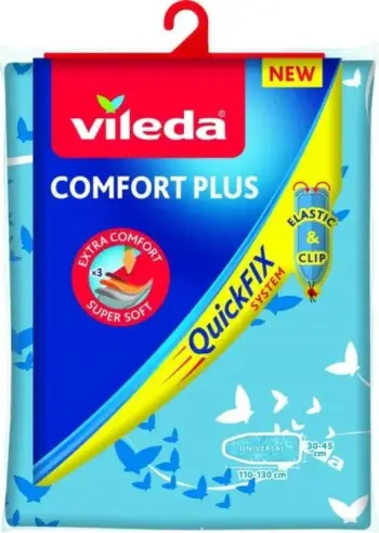 Shtrojë për tavolinën e hekurosjes Vileda Comfort Plus, 110 - 130 cm x 30-45 cm (163255, 163256)
