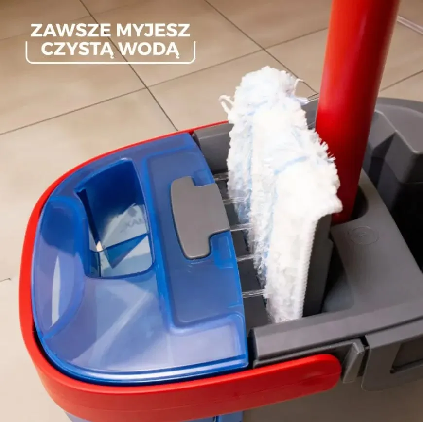 Mop i sheshtë Vileda H2prO, mikrofibër, i zi - 4