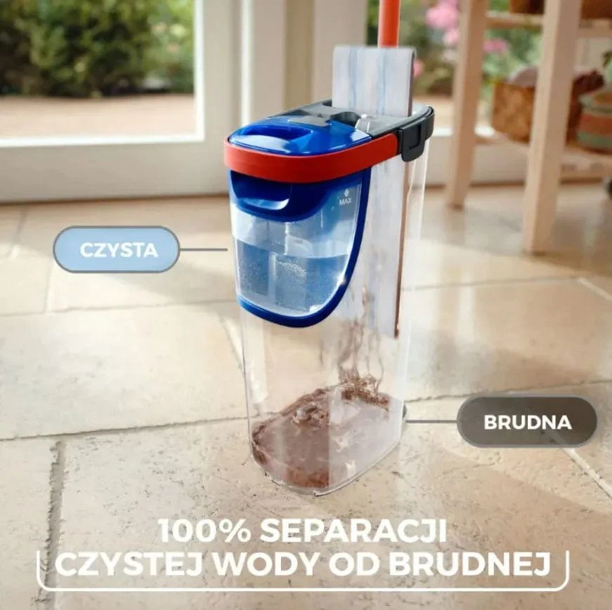 Mop i sheshtë Vileda H2prO, mikrofibër, i zi - 5