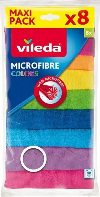 Set lecka mikrofibër Vileda, 8 copë, shumëngjyrëshe