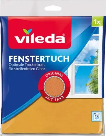 Leckë Vileda për pastrimin e dritareve, 30% mikrofibër, e portokalltë (141327)