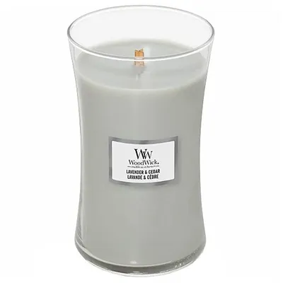 Qiri aromatik WoodWick Lavender & Cedar, 609,5 g - 1