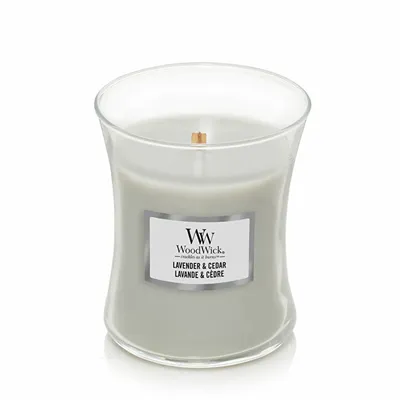 Qiri aromatik WoodWick Lavender & Cedar medium, 275 g - 1