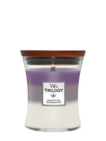 Qirinjë aromatikë WoodWick Trilogy Amethyst Sky Medium, 3x 275 g