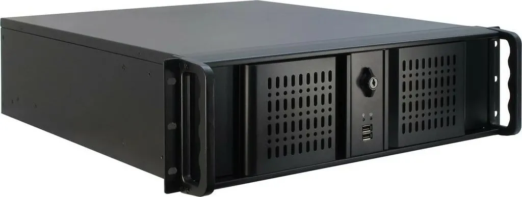 Kasë Inter-Tech IPC 3U-3098S, 19 inç, industriale, e zezë - 1