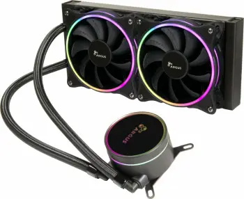 Kasë uji Inter-Tech Argus Iceman LC-240 RGB, 240mm, LED RGB, e zezë