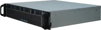 Kasë serveri Inter-Tech IPC 2U-2404S, rack 2U, micro ATX/Mini-ITX, 5x3.5", hot-swap, zezë/argjendtë