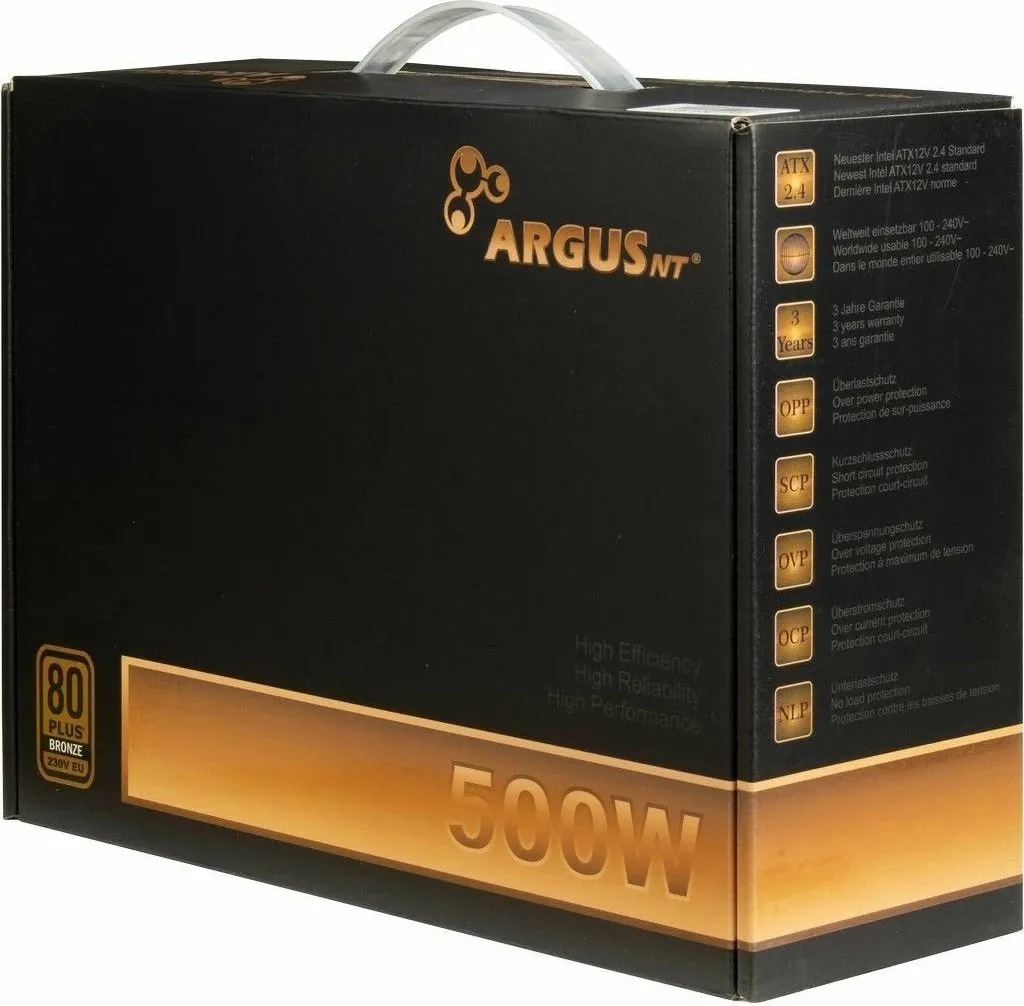 Furnizues energjie Inter-Tech ArgusNT BPS-500, 500W, 80 PLUS, 100-240V - 5