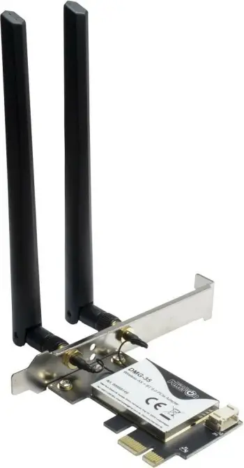 Adapter WLAN & Bluetooth Inter-Tech DMG-35, PCI Express, 3000 Mbit/s, e zezë, argjendtë