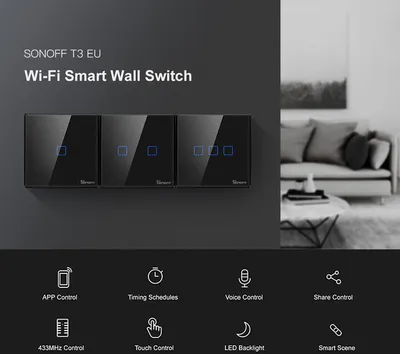 Prizë me prekje Sonoff Wi-Fi T3 EU TX - 5